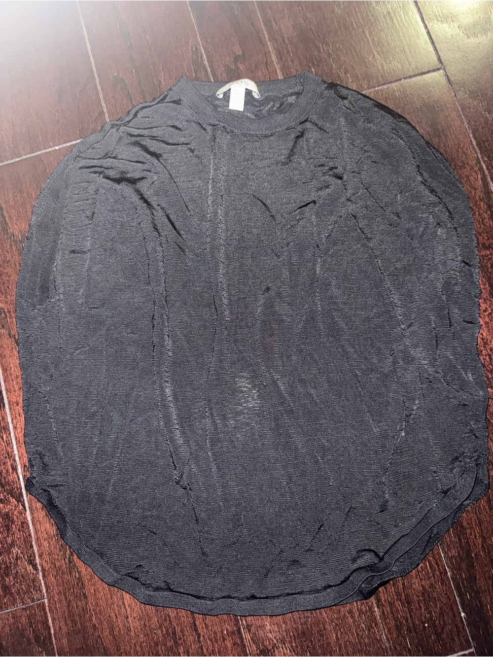COS Knitted Circle-Cut T-Shirt Black Size XS - Picture 5 of 6